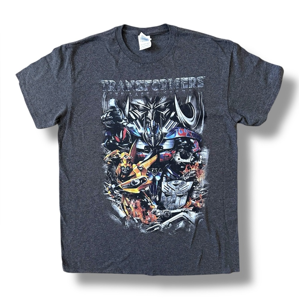 Vintage Transformers T Shirt Adult Size Medium Y2K Delta Pro Weight Tag Gray
